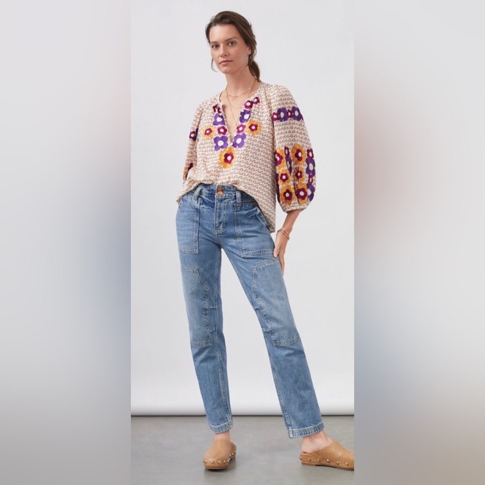 Anthropologie Pilcro The Wanderer Relax Cargo Jeans-Ultra High Rise-Sz 26